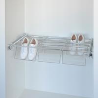 Plus - Shoe rack 6V - transparent - bright aluminium - transparent polycarbonate 1